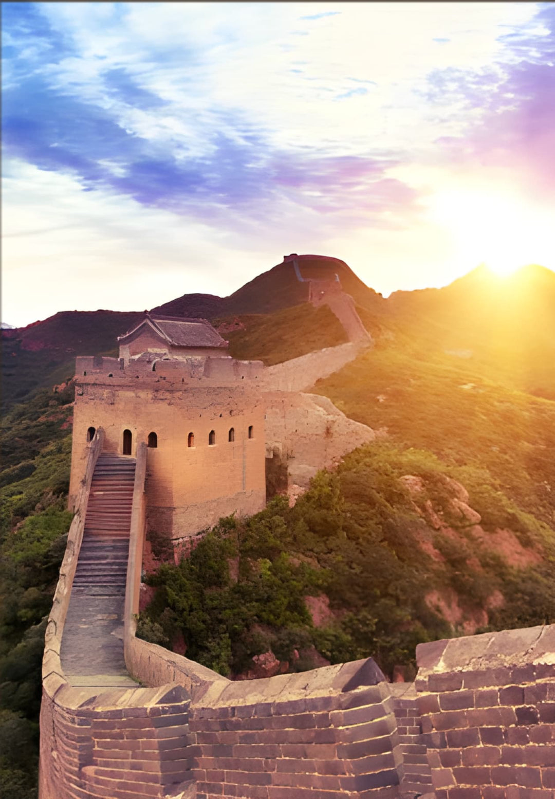 The experience of witnessing the sunset at the Great Wall of China is truly awe-inspiring.