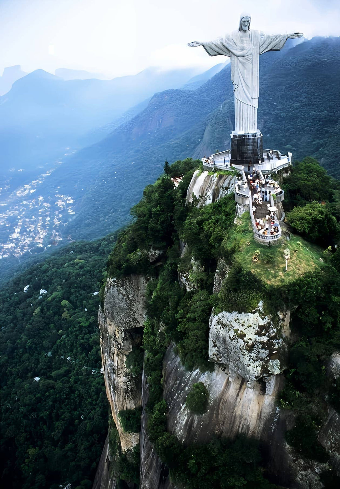 The mountain hosts Christ's monument, a sacred perch inspiring reverence and a connection to the heavens above.