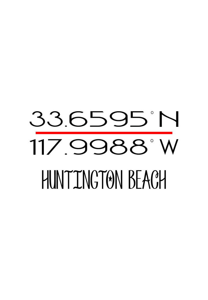 The geographical coordinates of Huntington Beach are as follows.