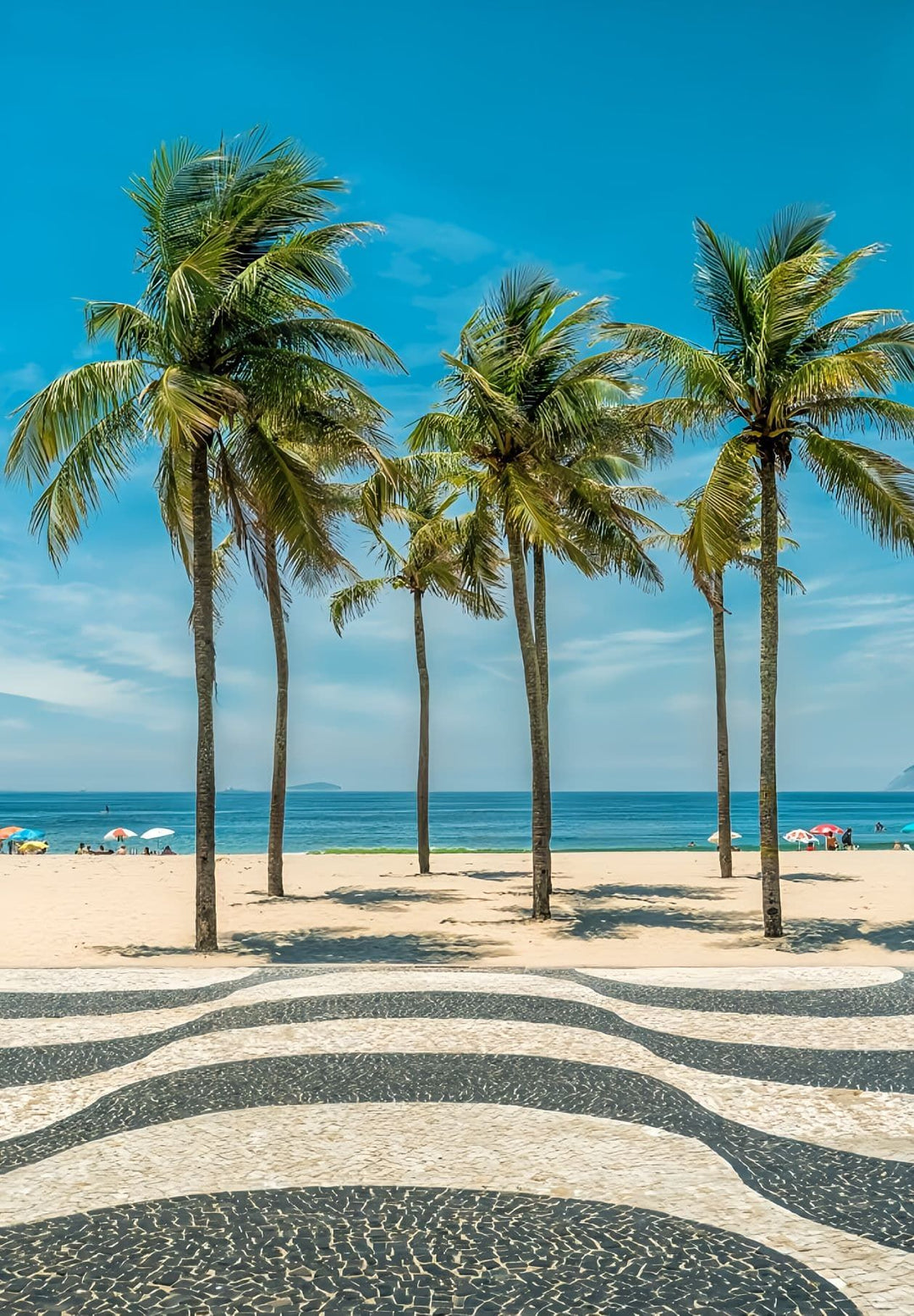 Pattern of the Boardwalk at Copacabana Beach The city of Rio de Janeiro in Brazil.