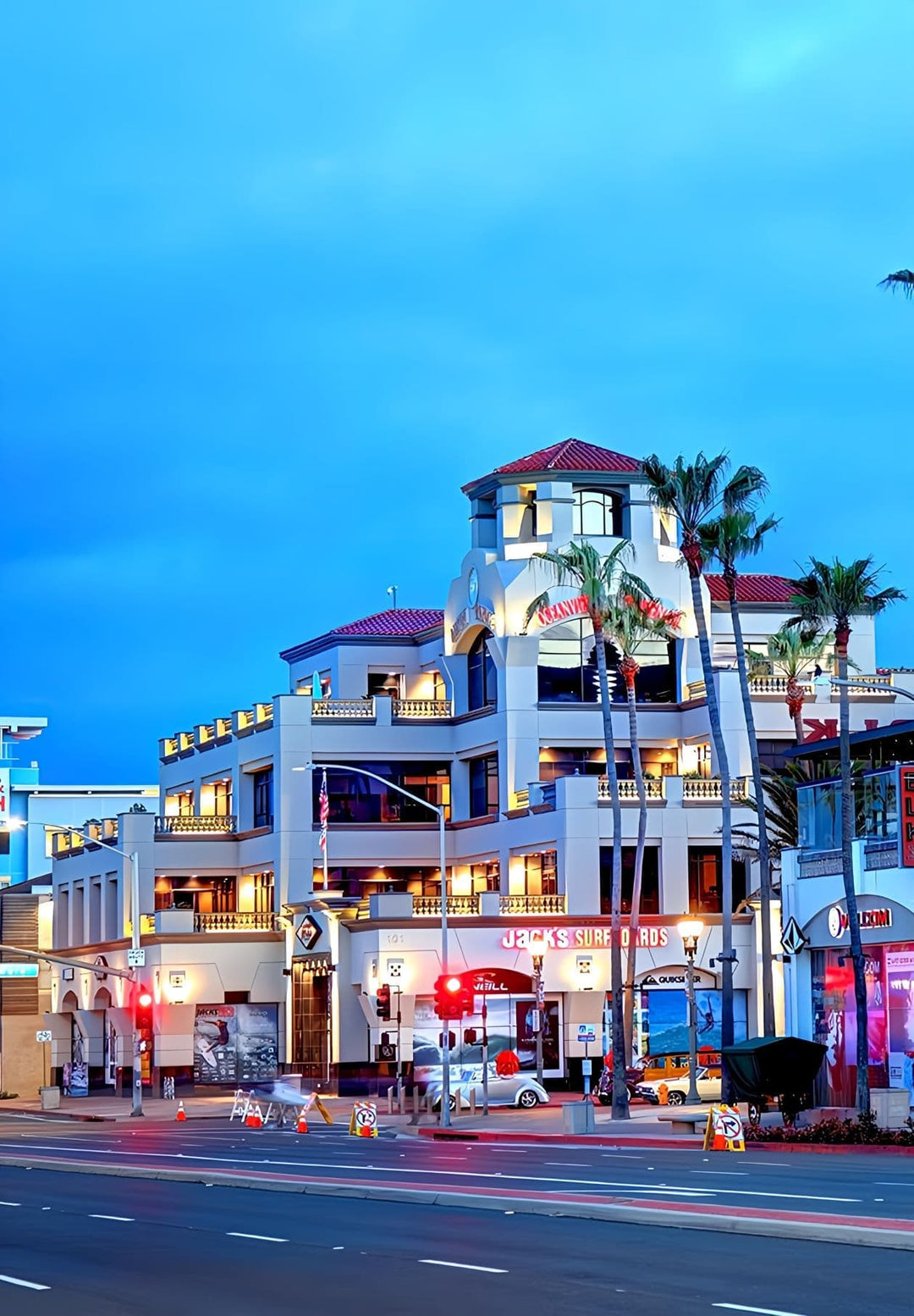 The urban core of Huntington Beach, California, known as the Downtown Central District.