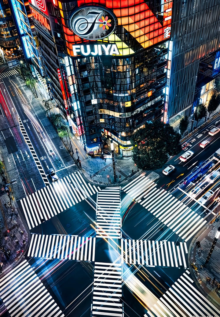 At night, the Ginza neighborhood of Tokyo is a breathtaking sight to witness.