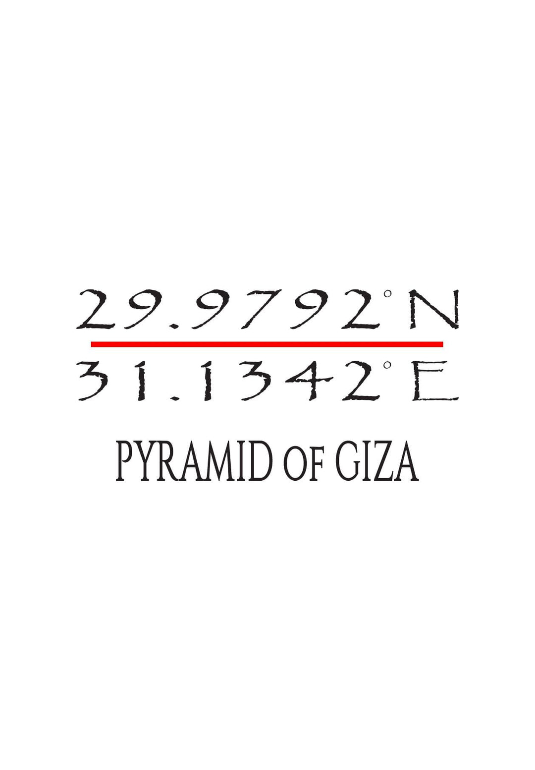 The coordinates logo of Pyramid of Giza marks a moment of transcendence in the fashion industry.