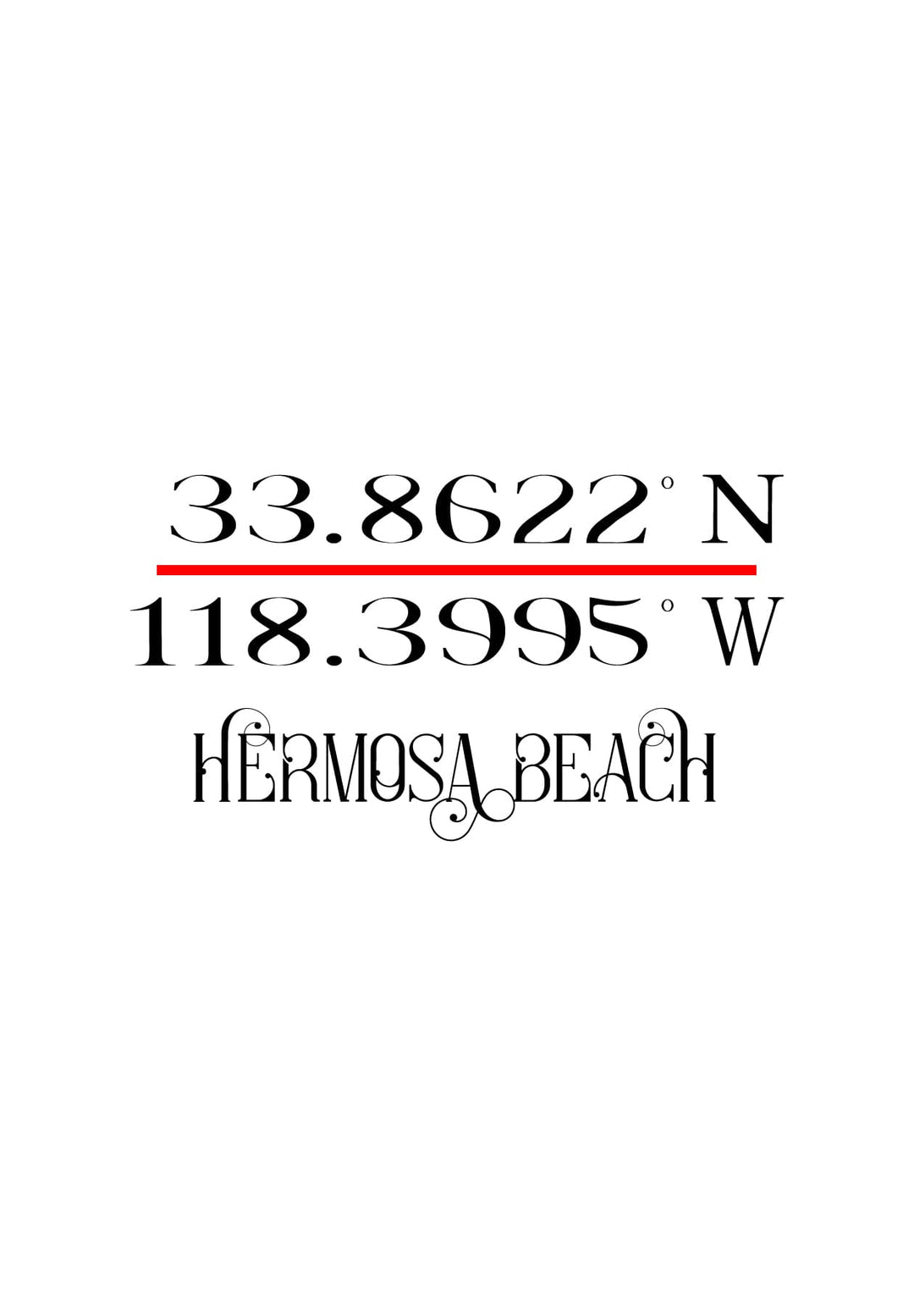 The coordinates-logo gives a timeless fashion memory.