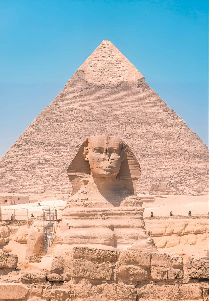 The Sphinx and the Great Pyramid of Egypt are two renowned emblems of Egypt.