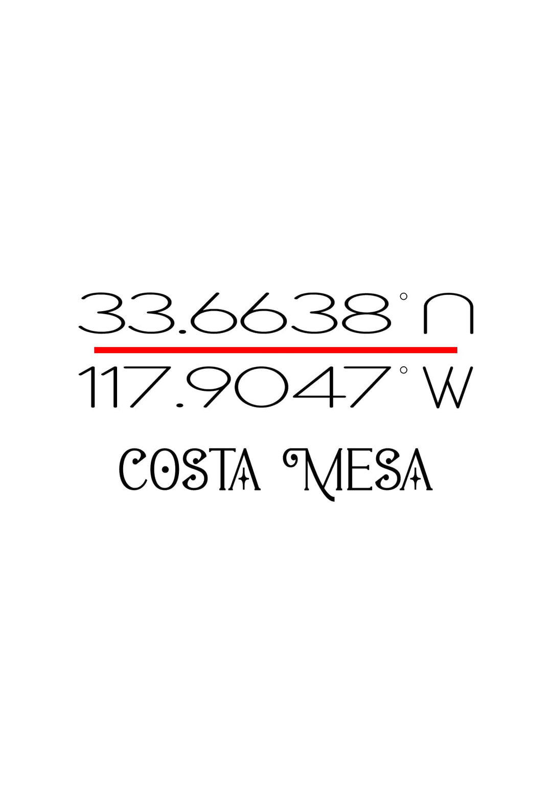 A momentous fashion journey begins with the coordinates logo of Costa Mesa as its guiding star.
