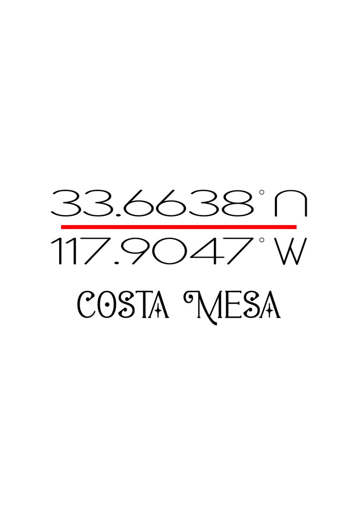 A momentous fashion journey begins with the coordinates logo of Costa Mesa as its guiding star.
