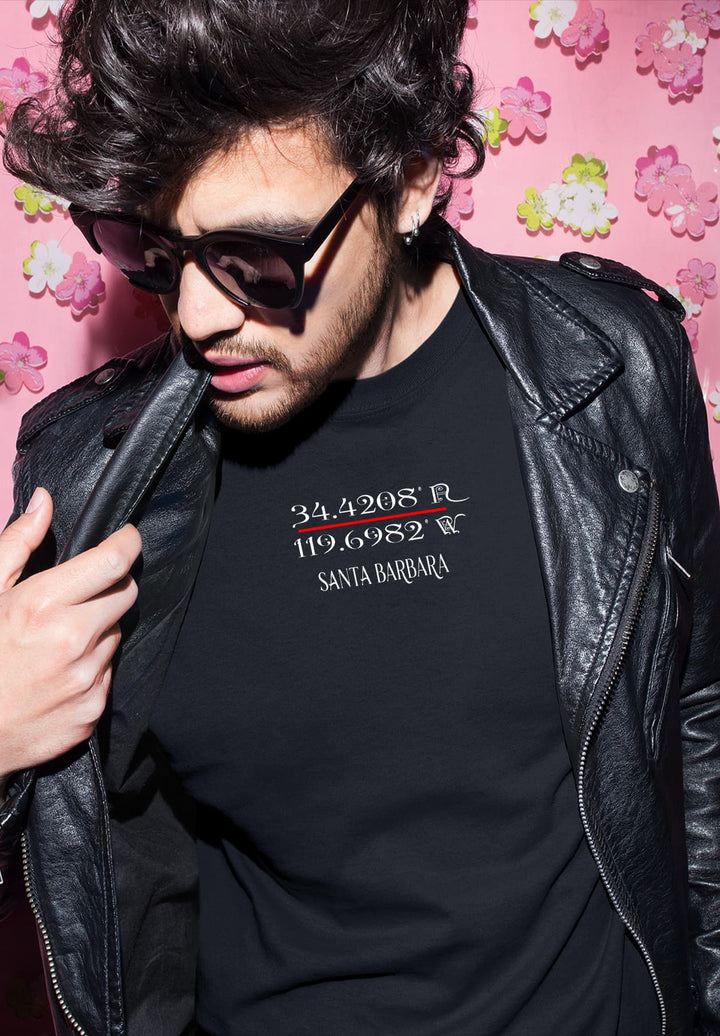 In his black tee and leather jacket, he stands, each moment a testament to style, confidence, and cherished memories.