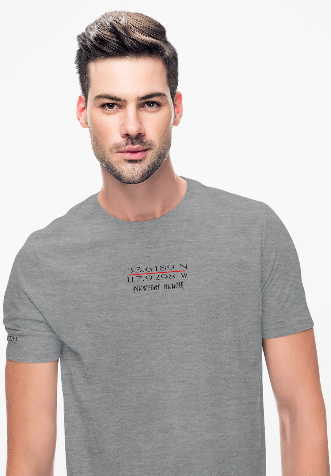 The gray t-shirt with coordinates whispers tales of journeys taken, adventures embraced, and destinations yet to discover.