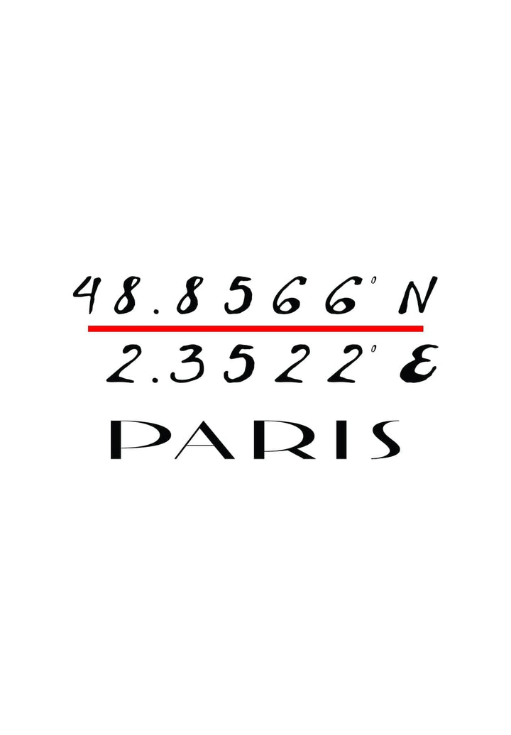 Explore Paris's heart with longitude latitude GPS coordinates, where each point marks a memory, a dream, a love.
