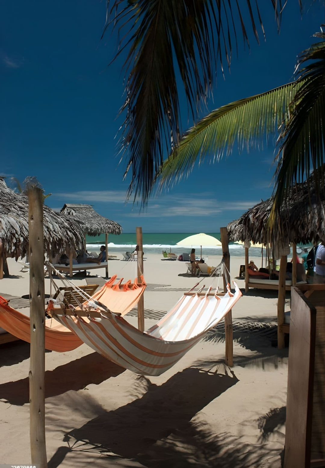 Zorritos, Peru beachgoers having a good time.