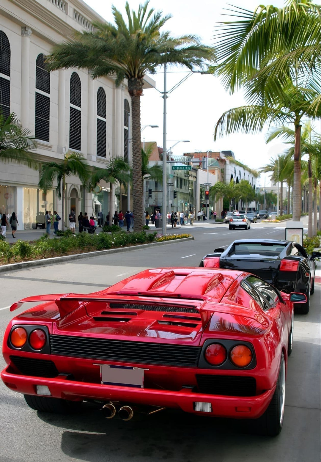 Exquisite cars exhibited on Rodeo Drive, located in the wealthy Beverly Hills region of California.