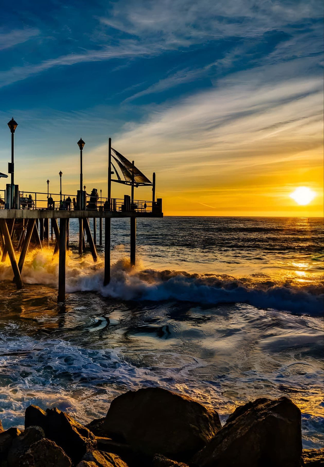 Redondo Beach Pier at sunset, Redondo Beach, California, 