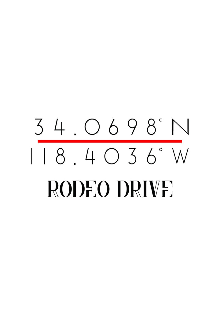 The Rodeo Drive coordinates-logo transforms the white hoodie, creating a sleek, modern statement.