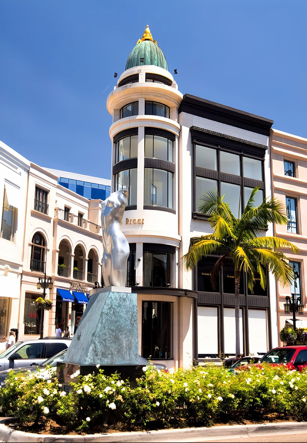  Rodeo Drive is an affluent shopping district known for designer label and haute couture fashion.