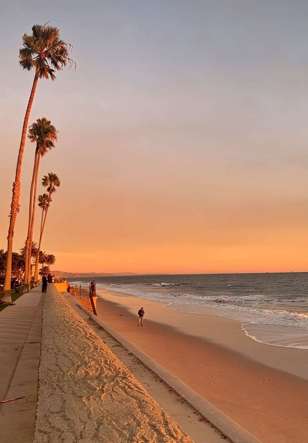 As the sun dips below the horizon, Santa Barbara beach at dusk becomes a canvas for a graceful transition from day to night.