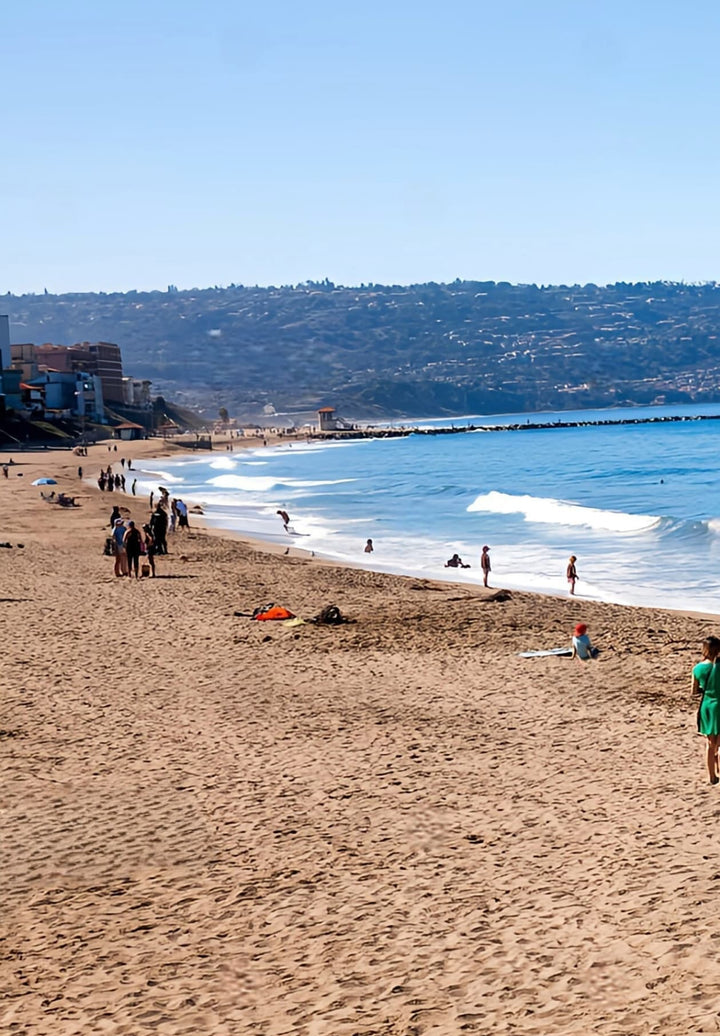 The South Redondo Beach Pier is a tranquil sanctuary where the soothing rhythm of ocean waves harmonizes with the graceful interplay of sunshine reflecting on the water.
