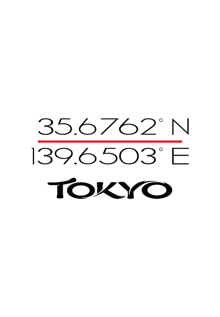The geographical coordinates of Tokyo.