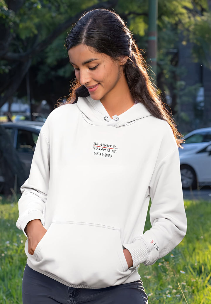 The simplistic white hoodie and the beauty of nature create a timeless emotional connection in the park's heart.