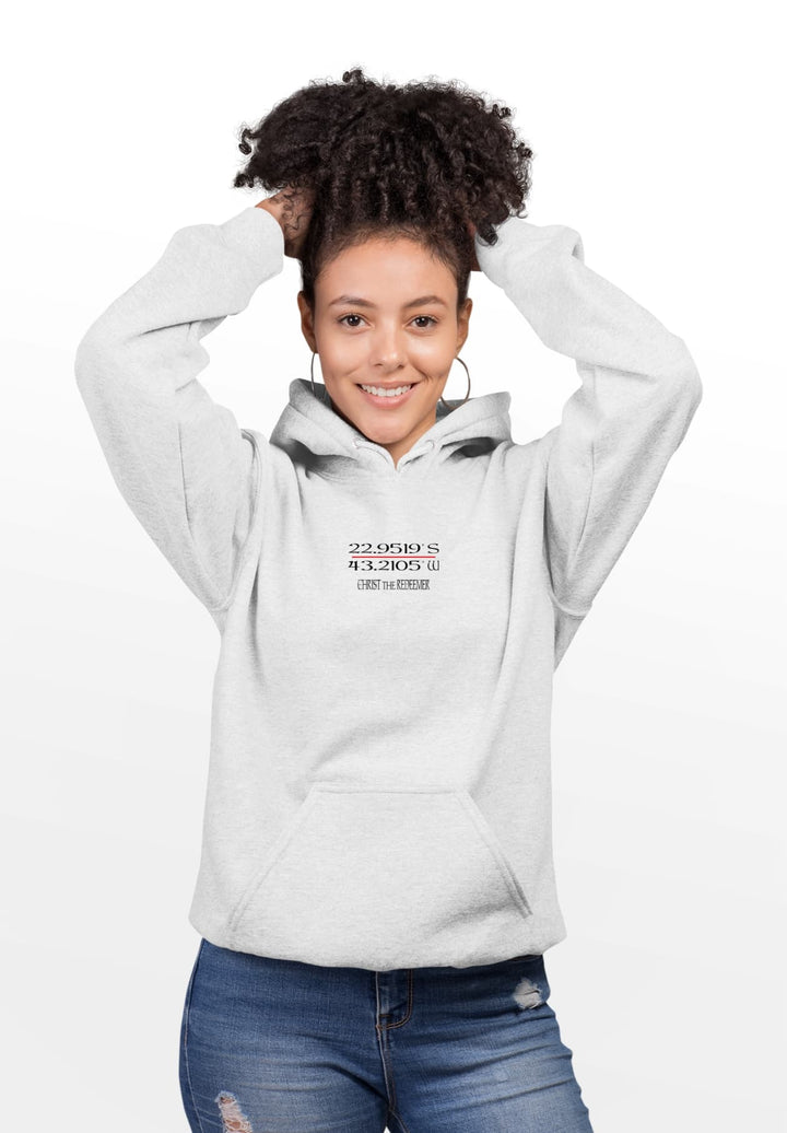 As she walked and posed, her gray pullover hoodie became a canvas for fashion moments, each step telling a story of comfort and style.
